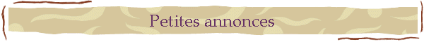 Petites annonces