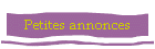 Petites annonces