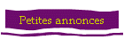 Petites annonces