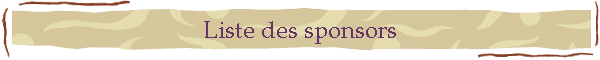 Liste des sponsors